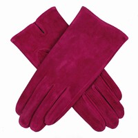  Dents Ladies Classic Soft Suede 100% Pig Suede Warm Knitted Lining Leather Gloves