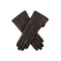 DENTS Sophie Womens Leather Gloves w Rabbit Fur Cuffs Wool Lined Ladies  - Mocca