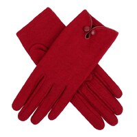 DENTS Ladies Womens 100% Wool Gloves Unlined Warm Winter - Berry
