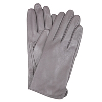 Dents Womens Classic Leather Gloves Winter Warm Soft Smooth Grain - Charcoal