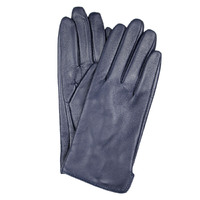 Dents Womens Classic Leather Gloves Winter Warm Soft Smooth Grain - Navy