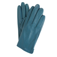 Dents Womens Classic Leather Gloves Winter Warm Soft Smooth Grain - Teal