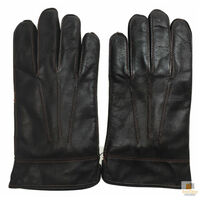 DENTS Sheepskin Leather Gloves with Detail Mens Warm Winter ML8043