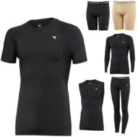 DIADORA Compression Mens Tights Top Shorts Shirt Running Gym Thermal