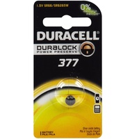 2x DURACELL Pile 377 1.5V Battery Duralock Power Preserve For Watches Toys