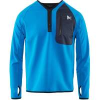 District Vision Mens Rocco Half-Zip Mid Layer Top Neoprene - Electric Blue