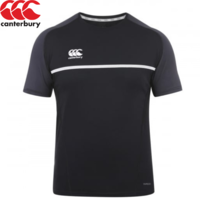 Canterbury Pro Dry Tee T-Shirt Top VapoDri Moisture Wicking Gym Sports - Black