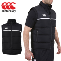 Canterbury Pro Gilet Vest Sleeveless Jacket Reflective VapoShield Puffer - Black