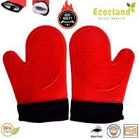 1 Pair Premium SILICONE OVEN GLOVES Heat Resistant BBQ Cooking Mitts Protection
