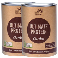 2x Eden Health Foods Ultimate ORGANIC Brown Rice Protein Powder 1kg CHOCOLATE