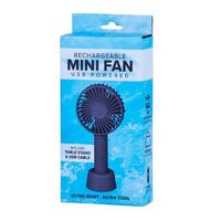 Rechargeable Mini Fan Portable Travel USB w Table Stand Ultra Quiet & Cool