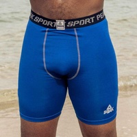 PEAK Men's Bio Fits Compression Shorts DryCool Sports Gym Footy - Blue