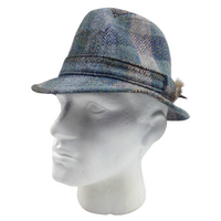 FAILSWORTH PATCH HAT Scottish Trilby Fedora 100% Wool Country Cap MADE IN UK