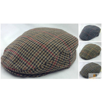 FAILSWORTH Norwich Tweed Cap Wool Blend Flat Driving Hat Warm MADE IN ENGLAND