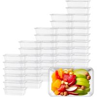 120pcs 1500ml Reusable Food Containers Plastic Meal Prep Storage - BPA Free
