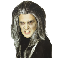 Gothic VAMPIRE WIG Halloween Costume Fancy Dress Long Hair Party Mens Scary