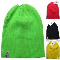 FILA Brights Long Pull On Beanie Hat Running Skiing Warm Winter Cap Authentic