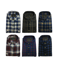 Mens Button Up FLANNELETTE SHIRT Check 100% COTTON Flannel Vintage