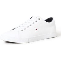 Tommy Hilfiger Mens Essential Leather Sneakers Shoes - White