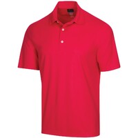 Greg Norman Mens Protek Polo Shirt Top Golf ML75 Microlux - British Red