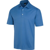 Greg Norman Protek ML75 Microlux Embossed Golf Polo Shirt - Malibu Blue