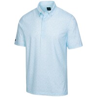 Greg Norman Mens Starfish Polo Shirt Top Golf - Icy Falls	