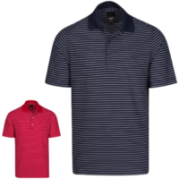 GREG NORMAN Men's Golf Polo Shirt Protek Micro Pique Stripe Dry Top