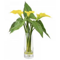 60cm Calla Lily Arrangement in Glass Vase Artificial Plant Flower Tree Fake