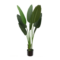 120cm Potted Faux Traveller Palm with 8 Leaves Artificial Flower Plant Décor