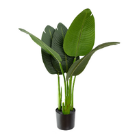80cm Potted Faux Traveller Plam with 6 Leaves Artificial Flower Plant Décor