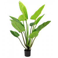 140cm Potted Faux Philodendron Plant w Pot Green Artificial Faux Decor