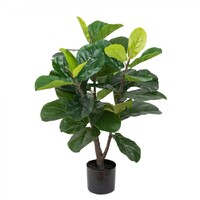 90cm Potted Faux Fiddle Leaf Fig Tree Artificial Plant Flower Green