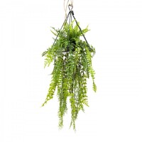 105cm Mixed Fern in Triangular Frame Hanger (with Rope) Artificial Plant Fake
