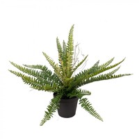 35cm Small Ruffle Faux Fern Plant in Pot Artificial Green Plant Fake Flower