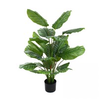110cm Potted Faux Calathea Plant Artificial Flower Greenery Decor