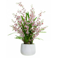 78cm Dancing Lady Orchid Plant in Ceramic Pot Artificial Flower Plant Decor-Pink