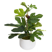 40cm Fig Tree in Pot Artificial Plant Flower Décor - Green