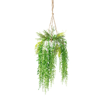 85cm Potted Faux Weeping Willow in Hanging Pot Artificial Plant Flower Décor
