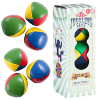 6x Juggling Balls Kids Toy Set Ball Bag for Magic Circus Clown