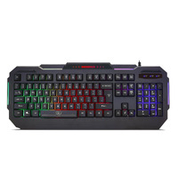 Wired Rainbow Backlit Gaming Keyboard with Splash Proof Design