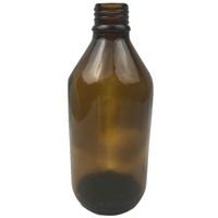 600ml Brown Glass Bottle for DIY Arts & Crafts without Lid/Cap