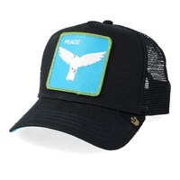 Goorin Brothers Baseball Cap Trucker Snapback Hat Adjustable Animal Series - Peace Keeper (Black)