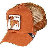Goorin Brothers Baseball Cap Trucker Snapback Hat Adjustable Animal Series - Wiener Dawg (Rust)