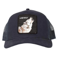 Goorin Baseball Cap Trucker Snapback Hat Adjustable Animal Series - Wolf (Navy)