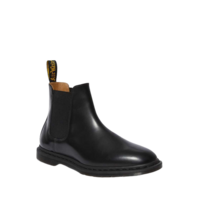 DR. MARTENS GRAEME II MENS SMOOTH LEATHER CHELSEA BOOTS - BLACK