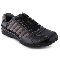GROSBY Tourny GA Mens Lace Up Casual Shoes Leather Lined - Black - 10