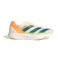 Adidas Mens adizero Takumi Sen 8 Running Shoes Runners Sneakers - White/Teal/Orange