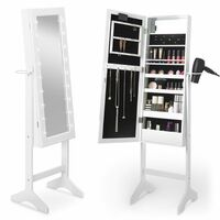 LED Hollywood Style Jewellery Mirror Standing Cabinet Gift Storage Makeup Stand