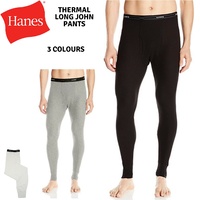 HANES Men's Thermal Cotton Long Johns Ankle Length Pants Underwear Bottoms