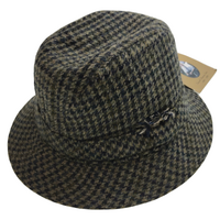IRISH Hanna Country Bucket Hat Plain Tweed Warm Cap Mens MADE IN IRELAND